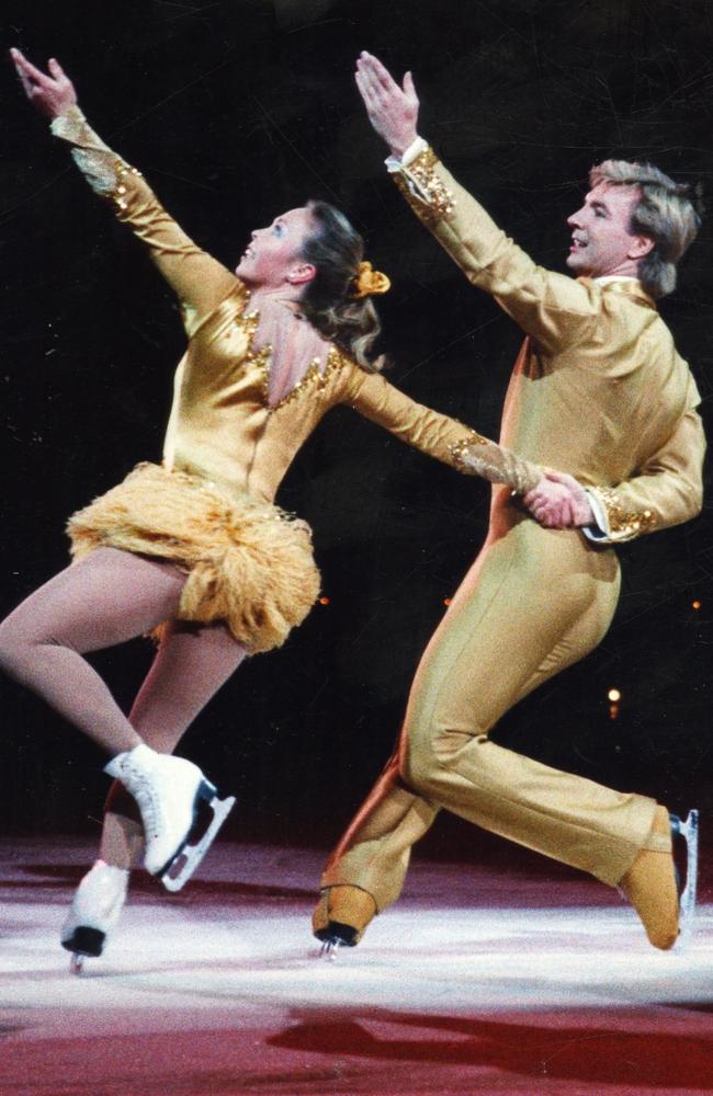 British world champion ice dancers skaters Torvill and Dean performing at the opening of the Adelaide Entertainment Centre in 1991.