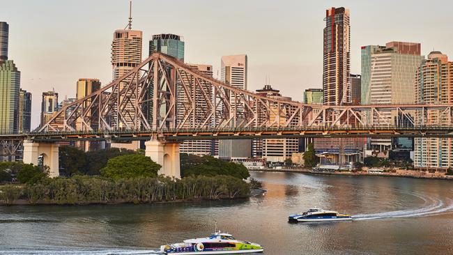 The Story Bridge and Brisbane River. Picture: TEQ