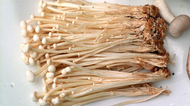 The enoki mushroom (flammulina filiformis) is most commonly associated with Japanese cuisine.