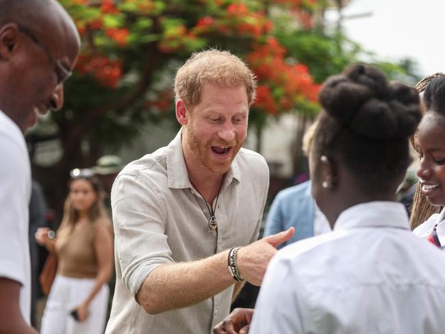 Prince Harry arrives in Nigeria. Picture: AFP