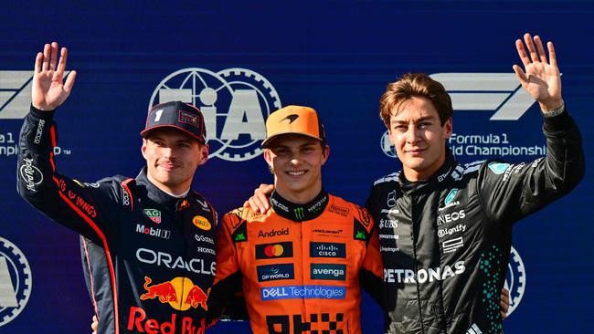 Max Verstappen, Oscar Piastri and George Russell took the first three places in qualifying.