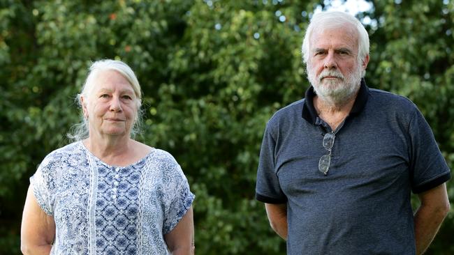 Peter and Patricia Steele are worried about his 101-year-old mother who is a resident at the Anglicare Newmarch House. Picture: Jonathan Ng