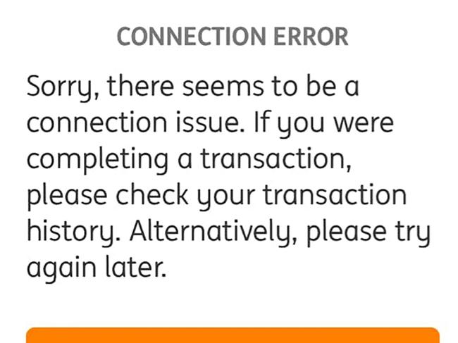 Some ING users are unable to log on to their accounts.