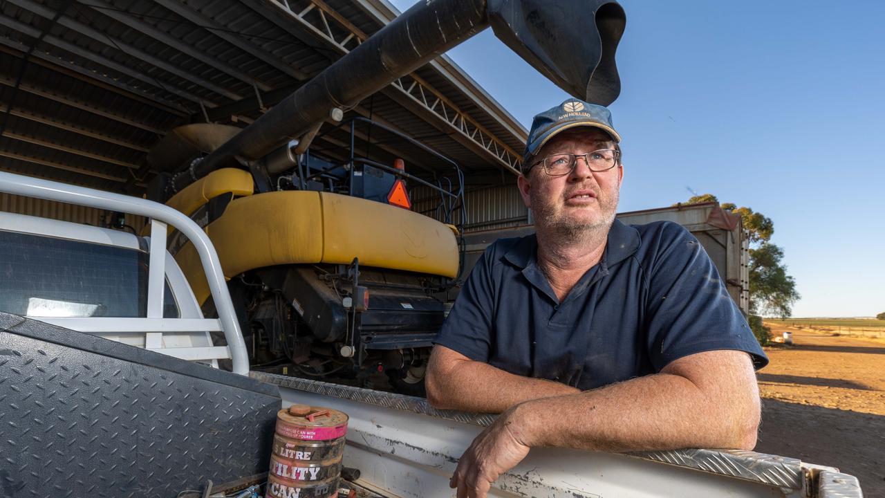 Andrew Zanker at his farm. Picture: Ben Clark