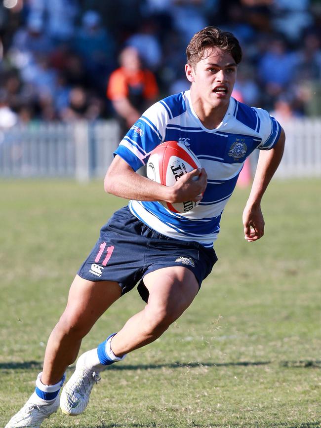 Nudgee winger Trezman Banjo has recovered from an ankle injury to take on Brisbane State High School. Picture: AAP/Image Sarah Marshall