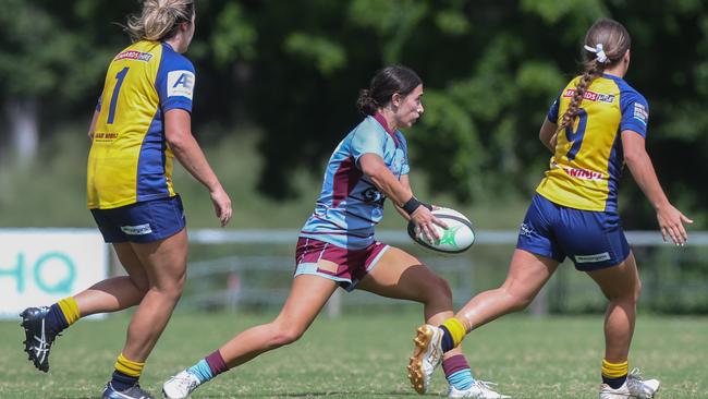 Premier Women rugby action between Norths and Bond University at Norths. Picture: Stephen Archer