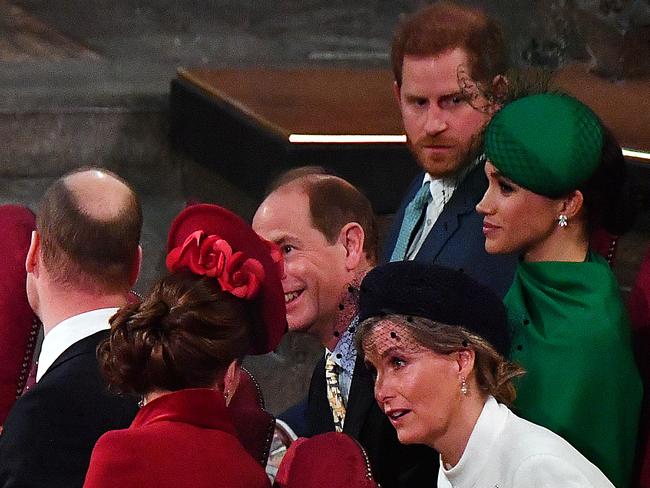 Prince William, Duke of Cambridge, Catherine, Duchess of Cambridge, Prince Harry, Duke of Sussex, Meghan, Duchess of Sussex, Prince Edward, Earl of Wessex and Sophie, Countess of Wessex in 2020. Picture: Getty Images