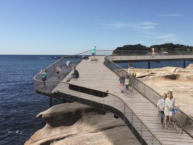 Artists impressions of the proposed Terrigal Boardwalk, November 2019