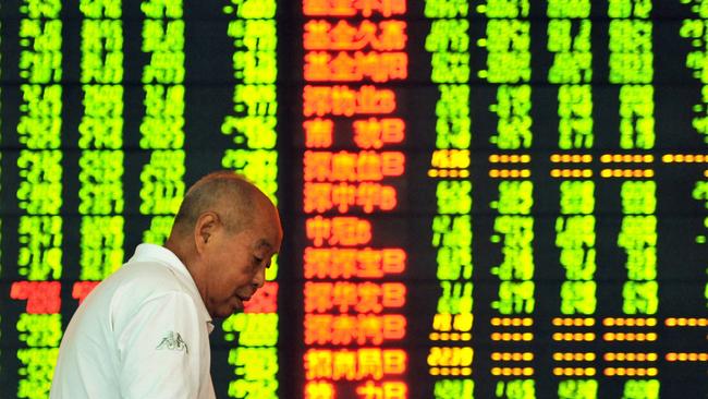 Grim outlook ... Shanghai shares nosedived 8.5 per cent yesterday. Picture: AFP