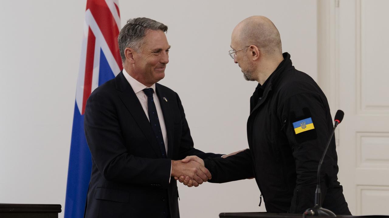 Defence Minister Richard Marles has pledged to continue backing Ukraine for ‘as long as it takes’ to win the war against Russia. Picture: Handout via NewsWire