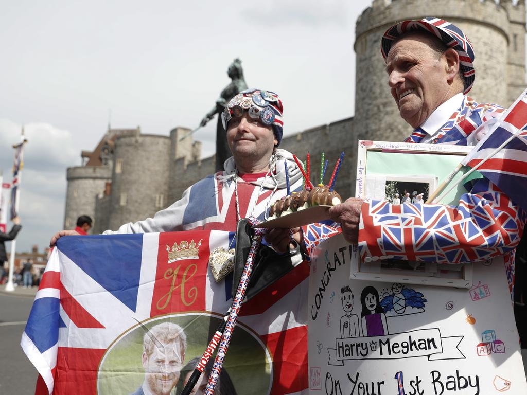 Royal fans are just a bit excited by the new arrival. Picture: AP