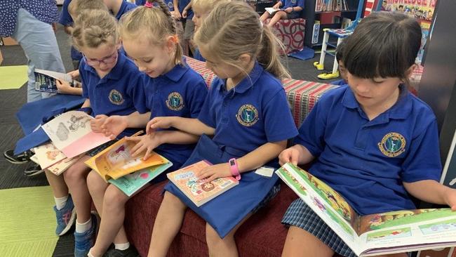 Maclean Public School students get stuck into their books for the 2020 Premiers Reading Challenge.