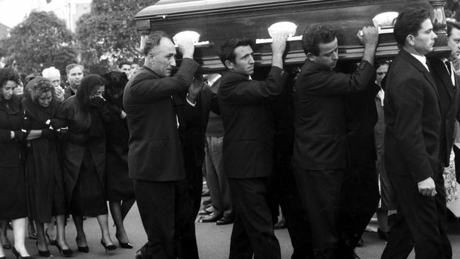 The funeral of Vincent Muratore.