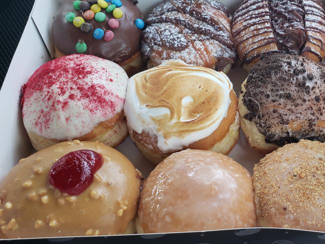 A dozen delectable doughnuts from Daniel's Donuts.