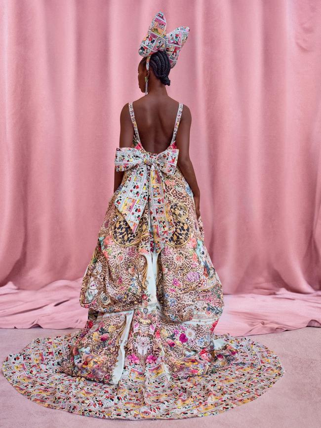 The back view of the extravagant gown. Picture: Supplied