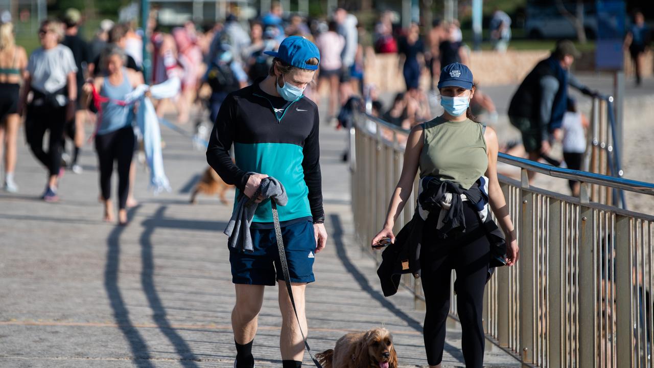 Masks will still need to be worn indoors. Picture: NCA NewsWire / James Gourley