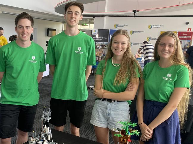 TOP TEAM: The winning student team from the SCU Faculty of Science and Engineering at the Lego Build were Max Den Exter, Jack Marr, Jazmin Bertuzzi and Shimay Clark.