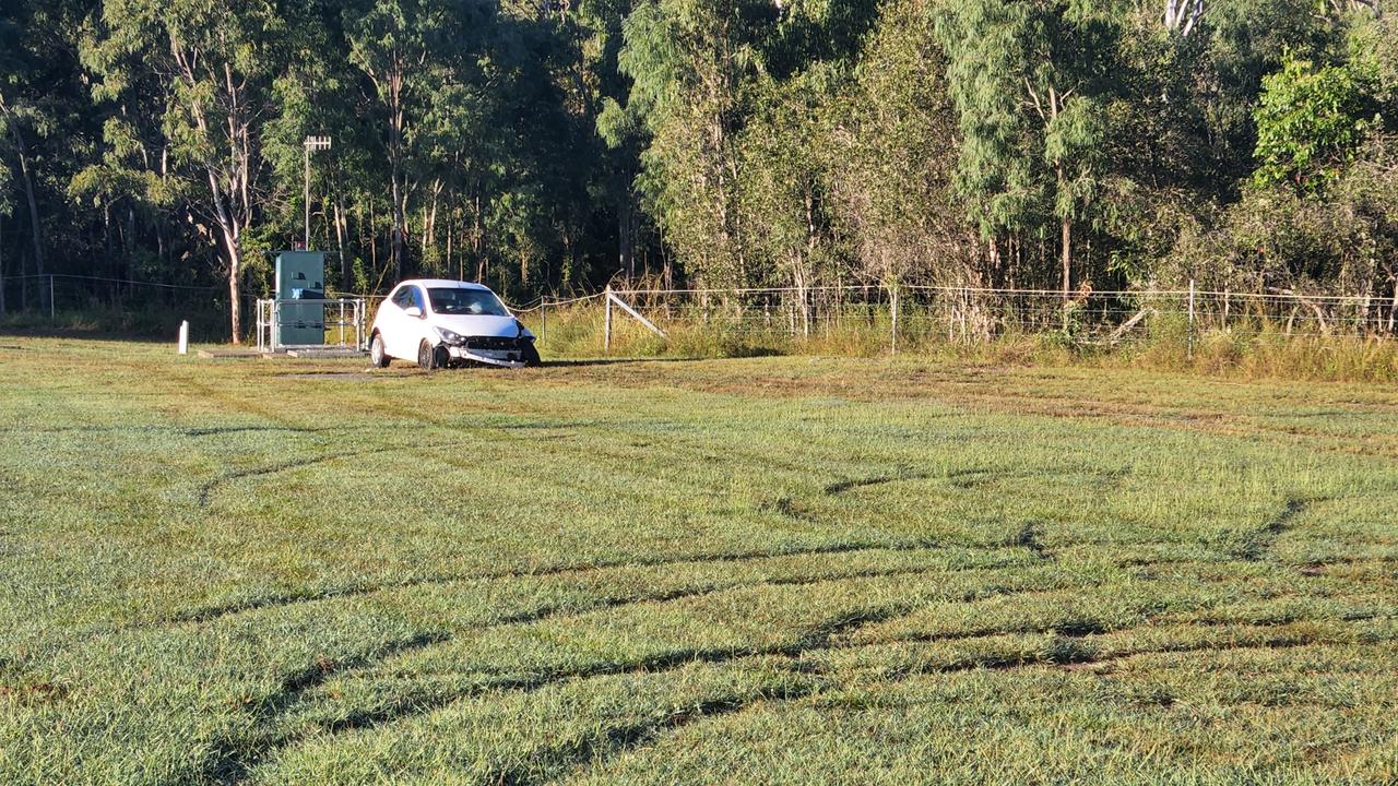Three women were taken to hospital after crashing a white hatchback into a tree at Taroomball on Saturday, May 17. Photo: Darryn Nufer