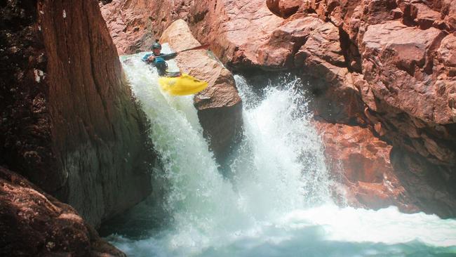 Petr Hanzak indulging in his favourite hobby, whitewater kayaking. Picture: Supplied