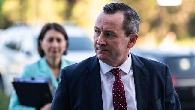 WA Premier Mark McGowan was furious after a reporter suggested he was taking a more relaxed approach to containing Covid, implying it was reminiscent of Gladys Berejiklian’s measured strategy. Picture: AAP