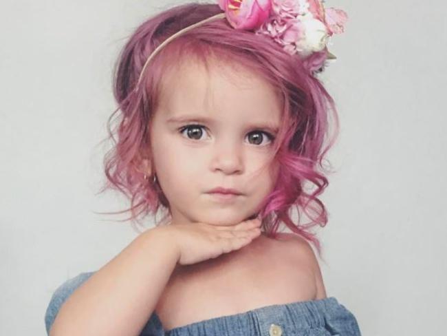 Charity says she uses a vegan washable hair dye on her daughter.