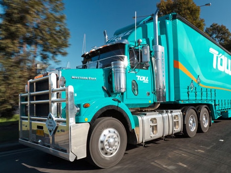 Toll transport truck. Generic. Logistics. Travel. Picture: Toll Holdings Ltd