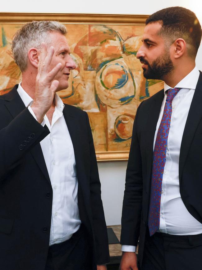 Adam Hills, Comedian and Dr Daniel Nour, Founder of Street Side Medics. Picture: Carlos Jasso/ Parsons Media