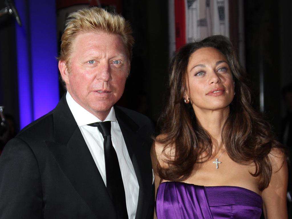 Lily Becker and Boris Becker arrive at a gala event in 2012.