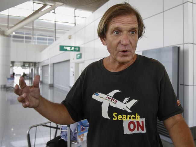 American adventurer Blaine Gibson found the suspected piece of MH370 last week. Picture: AP Photo/Joshua Paul