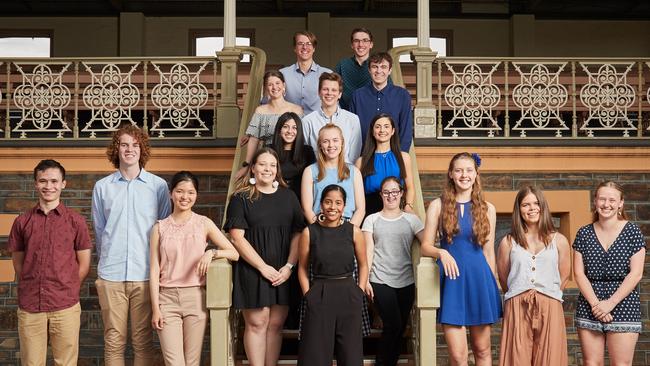 Some of South Australia’s highest-achieving Year 12 students — from both public and private schools — gathered in Victoria Park after receiving their SACE results in December. Picture: Matt Loxton