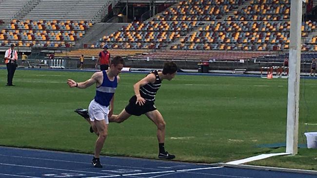 Churchie's Cameron Tyne claimed a thriller 16 years 1500m win over BBC's Flynn Pumpa.