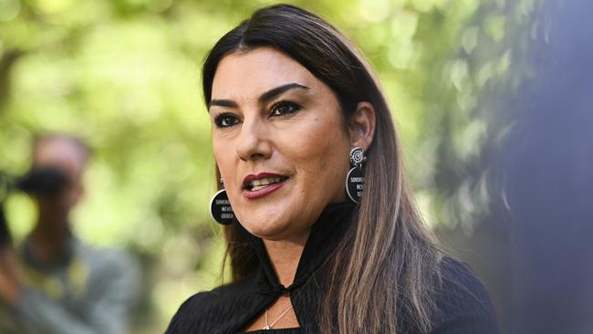 Senator Lidia Thorpe left the Greens, on whose platform she won re-election in 2022 for a six-year term, to sit as an independent leading a ‘black sovereign movement’. Picture: Getty Images