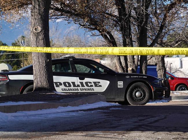 Law enforcement officials continue their investigation into Saturday's shooting at the Club Q nightclub on November 21, 2022 in Colorado Springs, Colorado. Picture: Scott Olson / Getty Images via AFP.