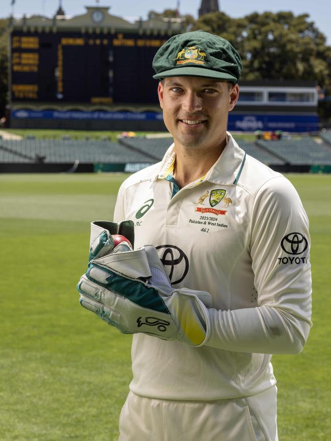 Test cricketer Alex Carey. Picture: Kelly Barnes