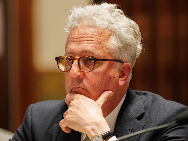 SYDNEY, AUSTRALIA - NewsWire Photos, September 4, 2024. Professor Mark Scott AO, Vice-Chancellor & President at the University of Sydney, answers a question during NSW Senate Estimates. Parliament of NSW. Picture: NewsWire / Max Mason-Hubers