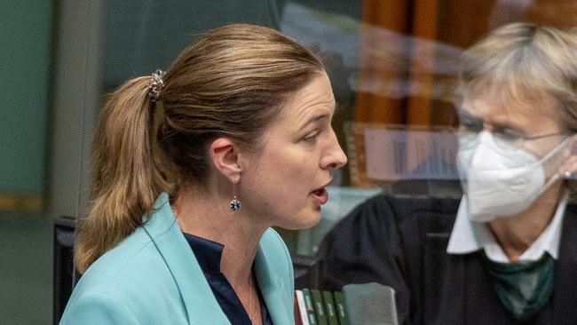 Julie Collins during Question Time in the House of Representatives in Parliament House Canberra. Picture: NCA NewsWire / Gary Ramage