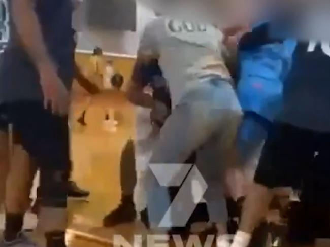 brawl caught on camera at basketball