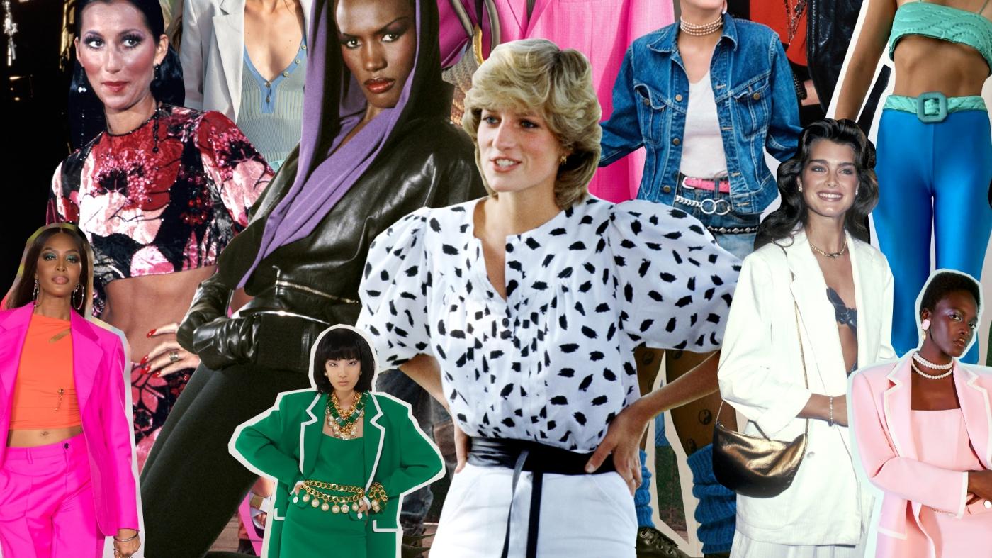 Shoulder pads in women's wear  Women dress online, Fashion 1980s, Discount  womens clothing