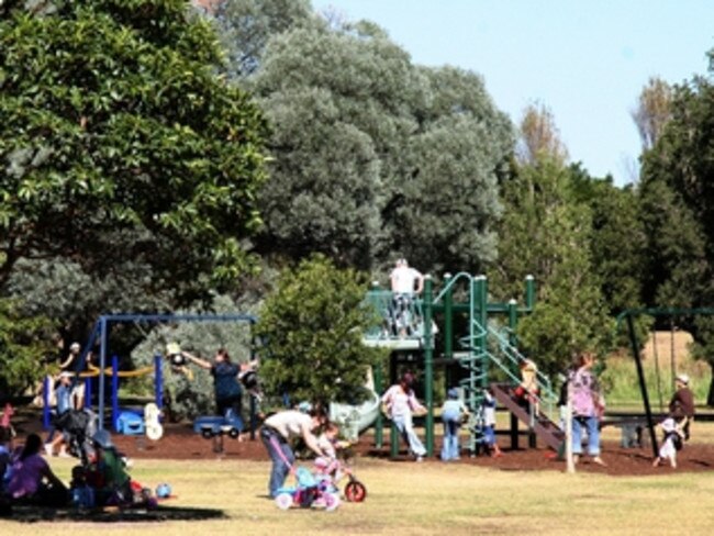 Fearnley Grounds playground in Centennial Park.