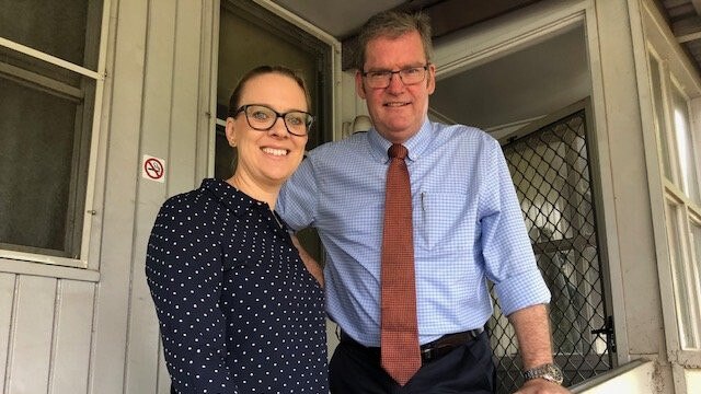 Groom MP John McVeigh with Toowoomba Defence Families Support Association Coordinator Justine Lugg.