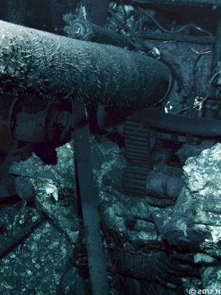 An anti-aircraft gun aboard the USS Indianapolis. Picture: Twitter / Paul Allen