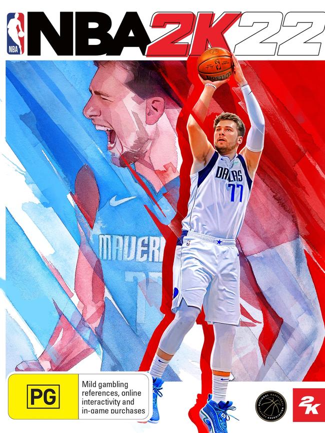 Luka Doncic's 2K22 standard edition cover.