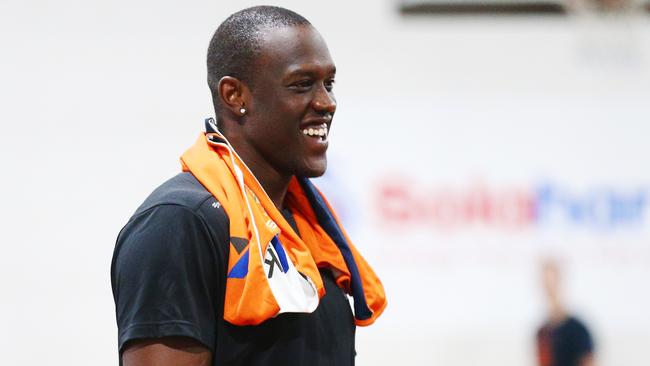 Kouat Noi of the Cairns Taipans trains at the Cairns Basketball Stadium ahead of the team's National Basketball League (NBL) match against the New Zealand Breakers at the Cairns Convention Centre. PICTURE: BRENDAN RADKE