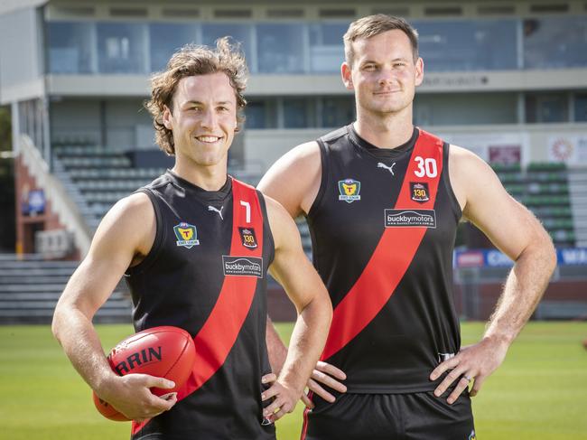 North Launceston co-captains Fletcher Bennett and Alex Lee. Picture: Chris Kidd