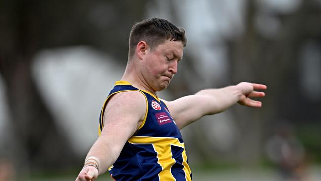 RupertswoodÃs Shaun Stewart during the EDFL Deer Park v Rupertswood football match in Coburg, Saturday, Aug. 26, 2023. Picture: Andy Brownbill