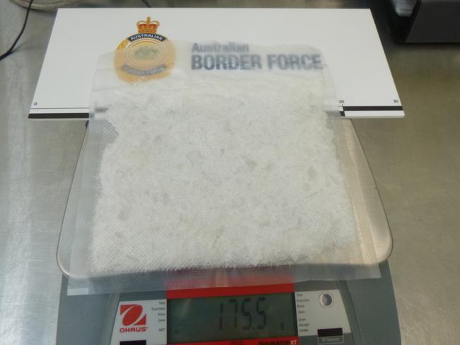 The 176g of pure methamphetamine alleged sent from the US via air cargo.