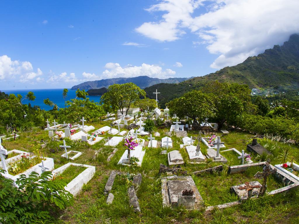 Hiva Oa cemetery. Picture credit: Coastal Communications