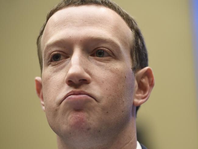 Facebook CEO and founder Mark Zuckerberg testifies during a US House Committee on Energy and Commerce hearing. Picture: AFP