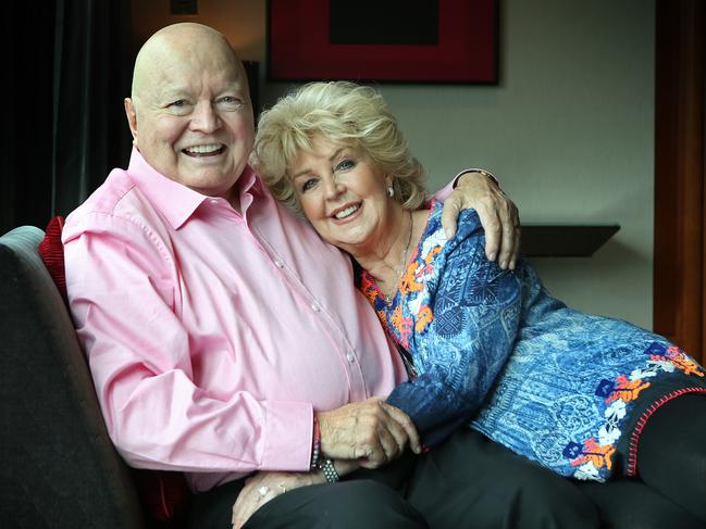 Bert and Patti Newton celebrating his 80th birthday in 2018. Picture: David Caird