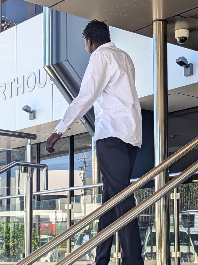 Atem Gabriel Deng outside Toowoomba Courthouse following his district court sentencing. Picture: NewsCorp Australia